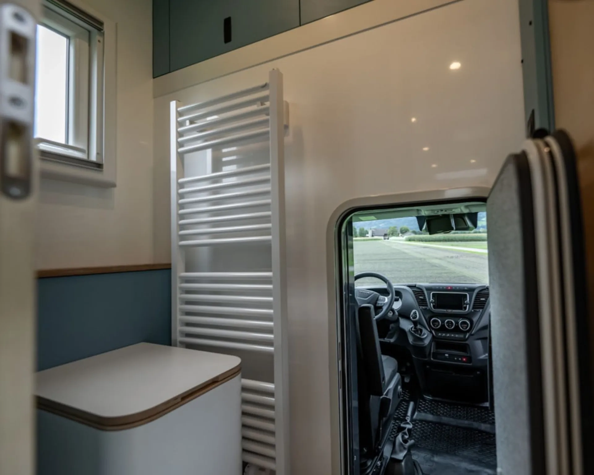 Heizsystem Expeditionsfahrzeug verbaut im Bad