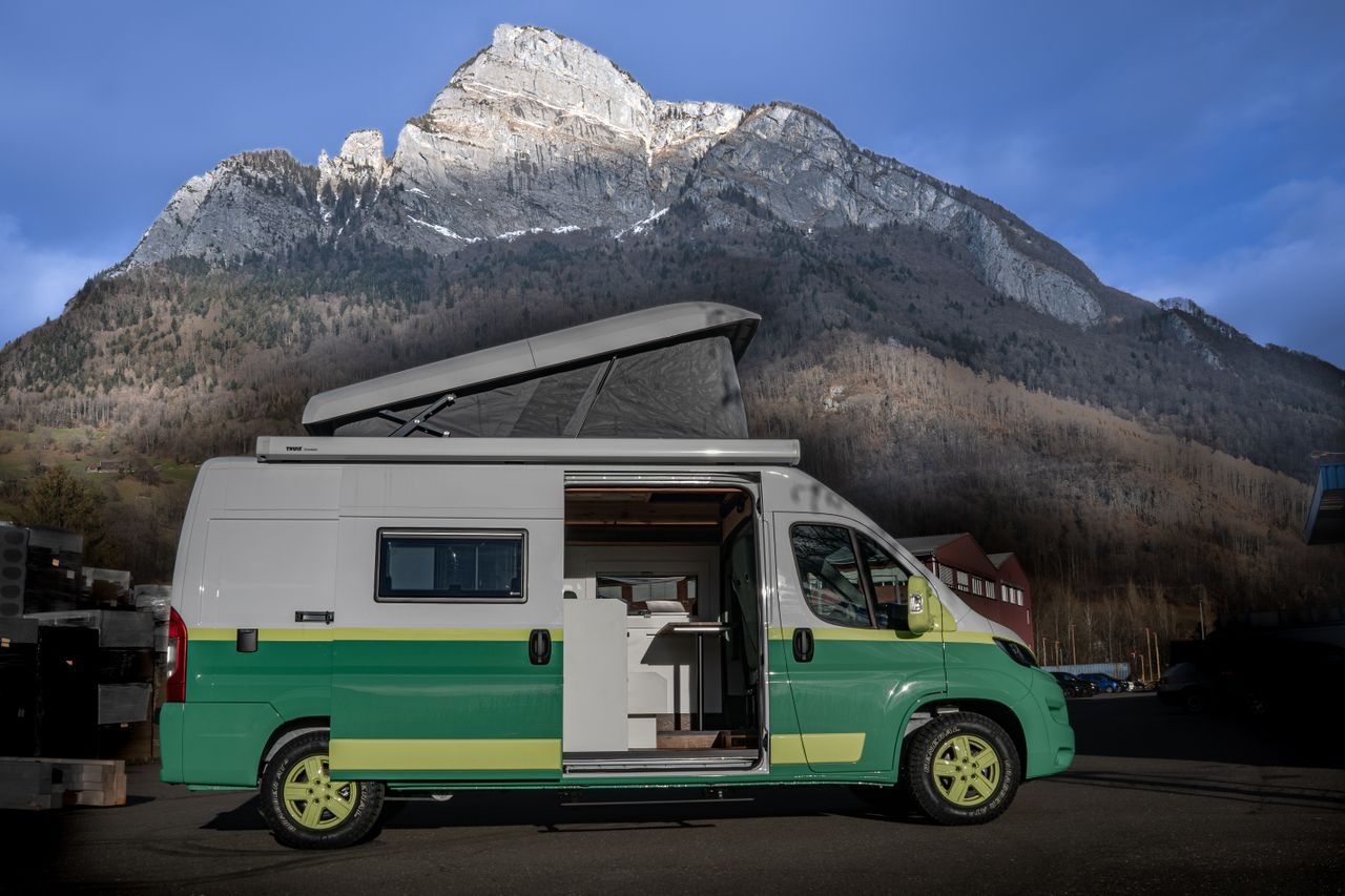 Aussenansicht Fiat Ducato ausgebaut von Cocoon Vans